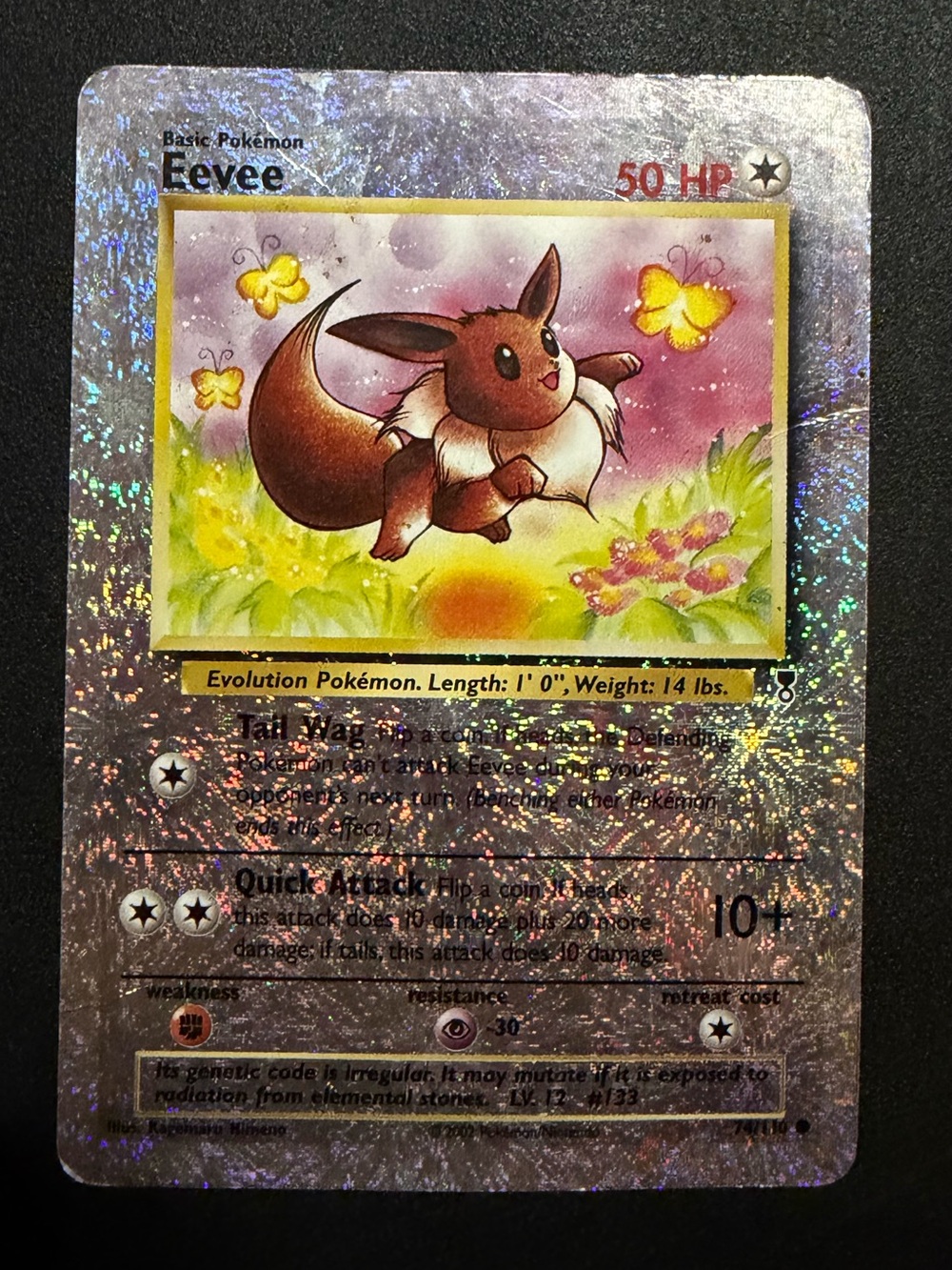Eevee Holographic Pokémon Trading Card -  HP - D